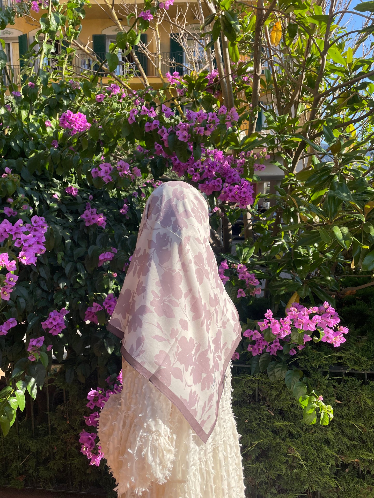 Carré MAGNOLIA Mauve
