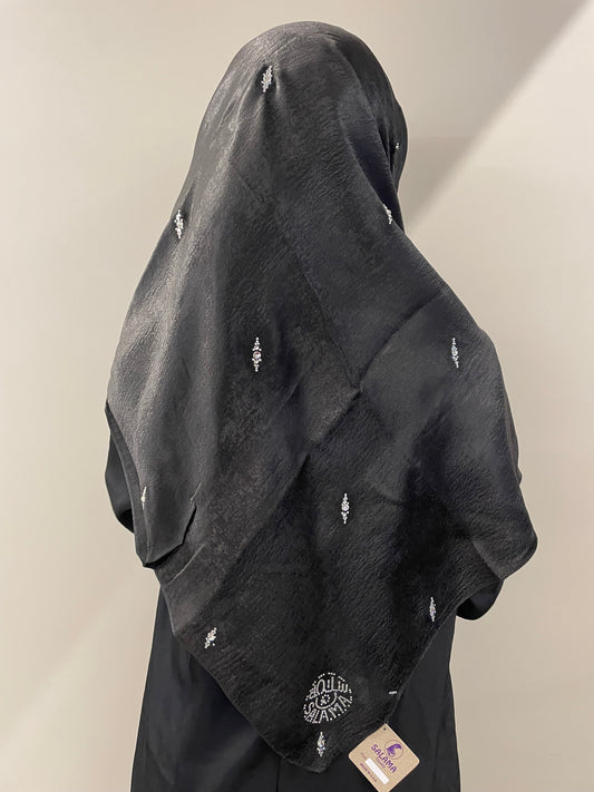 Carré strass AMIRA Noir