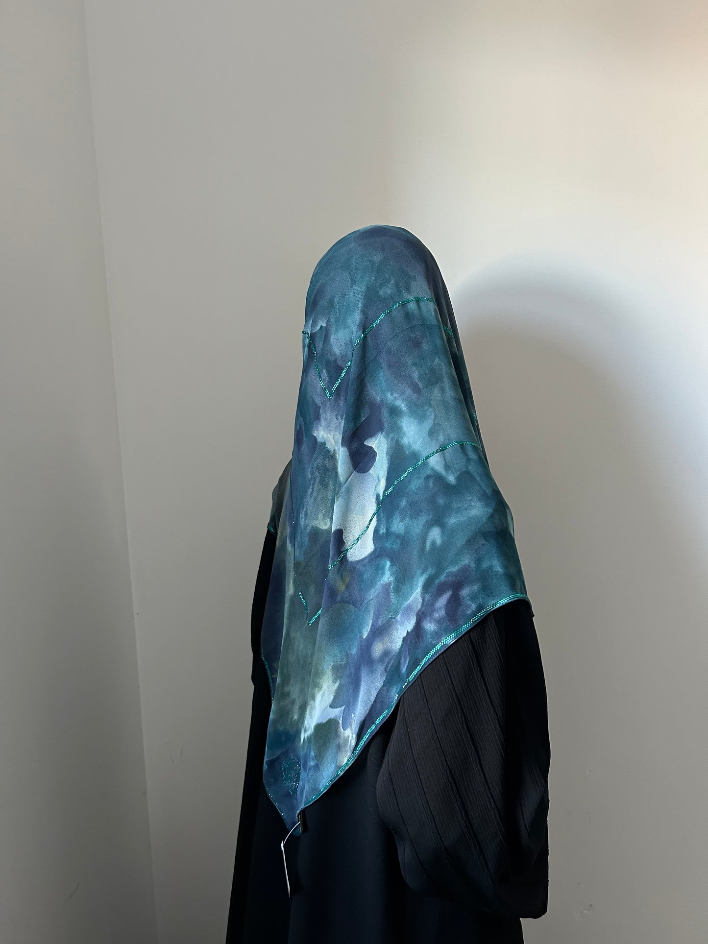 Aquamarine Muslin Square