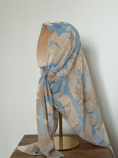 Carré Chiffon INAYA bleu