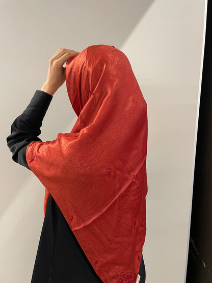 AMIRA Red Rhinestone Square