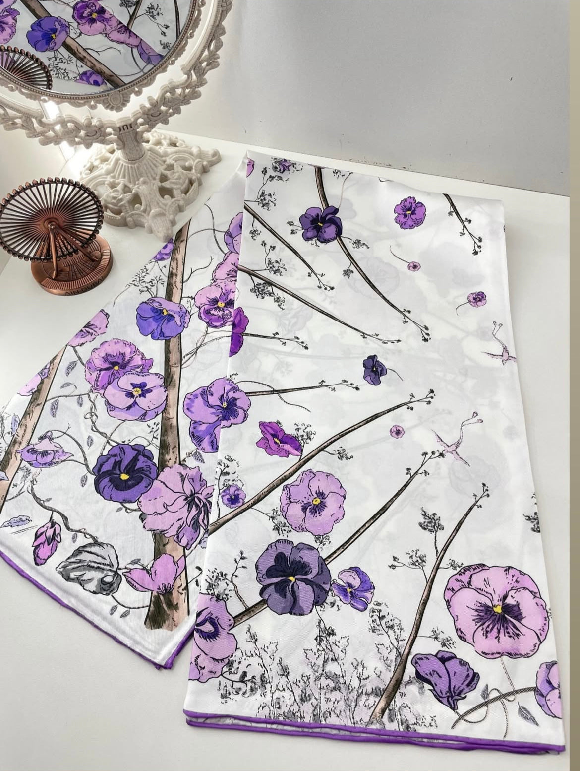 Lilac Forest Silk Square