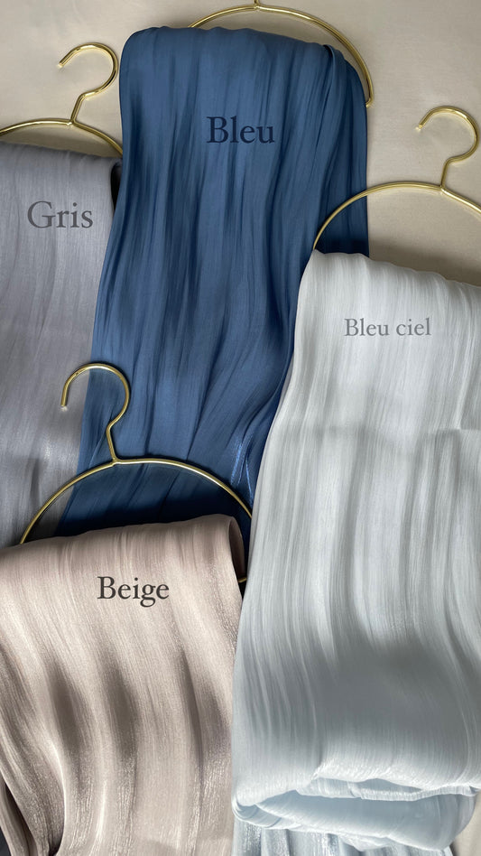 Silk organza Blueish-beige tone