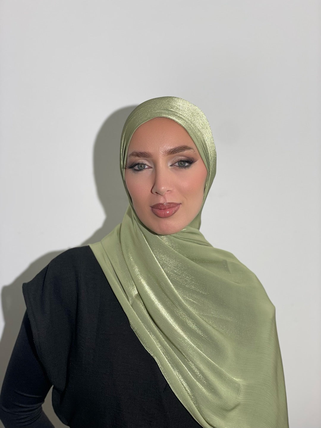 Organza de soie strass Vert clair