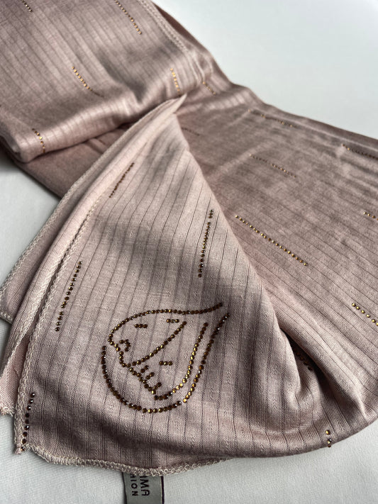 Jersey premium Strass Taupe