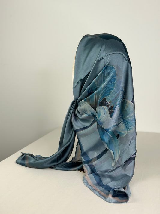Carré fluide DUCHESSE Bleu