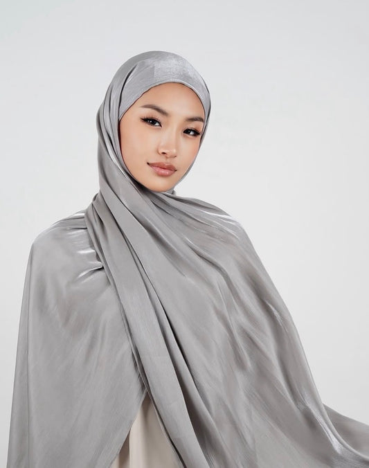 Organza de soie Gris clair