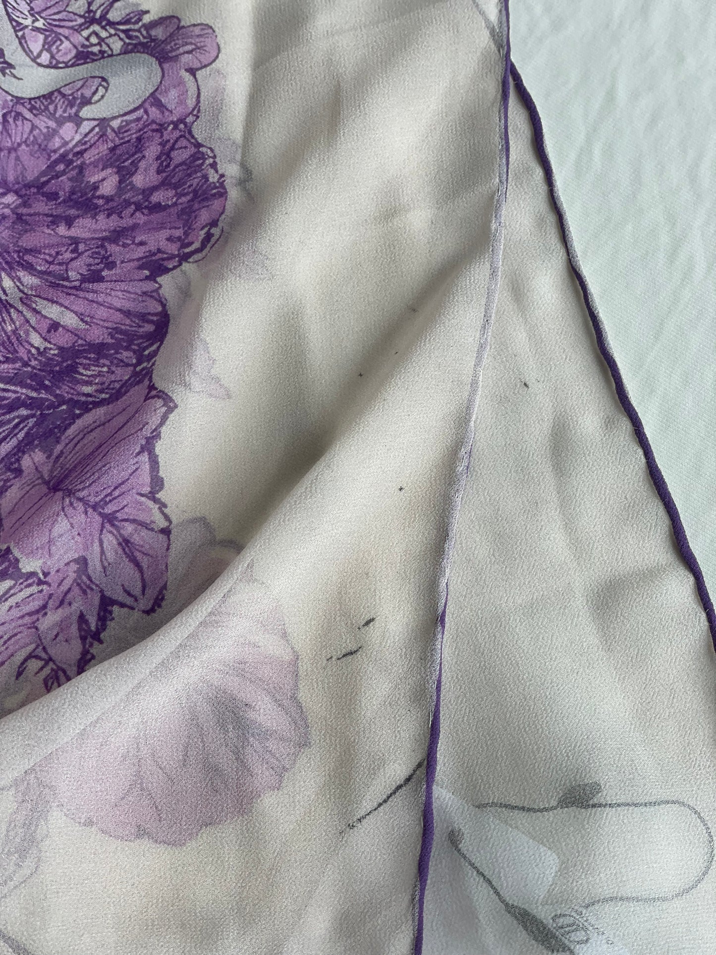 Carré Chiffon PAPILLON Rose (très petits défauts)