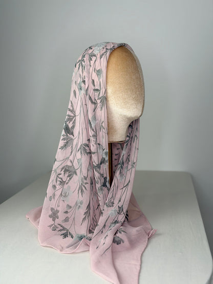 Carré Chiffon Fleurie