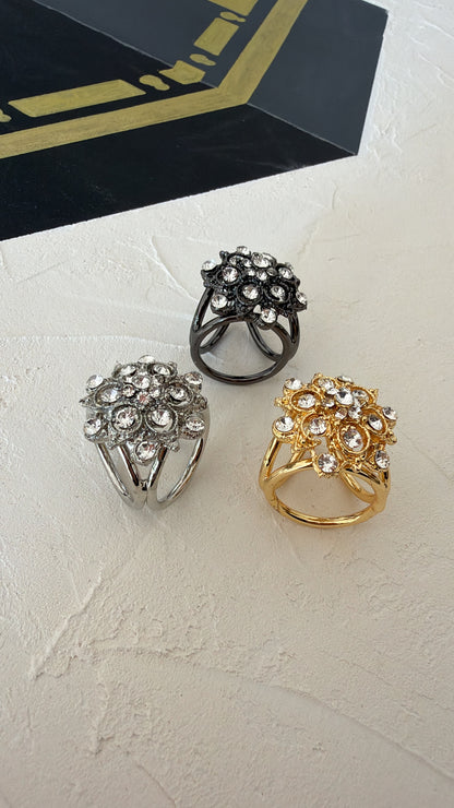 Bague foulard rosaces