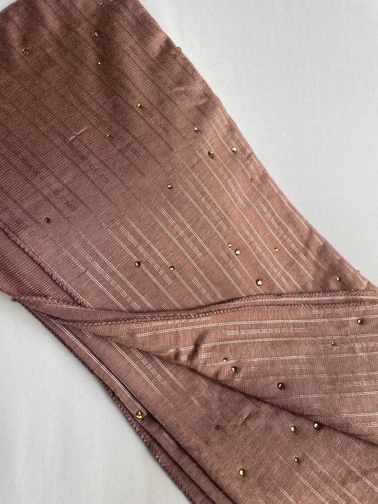 Jersey premium Strass goutte Marron