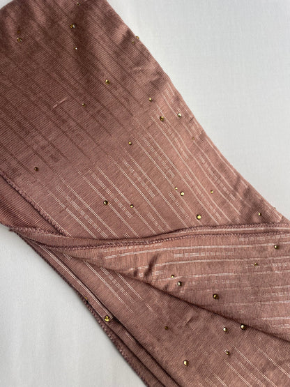 Jersey premium Strass goutte Marron