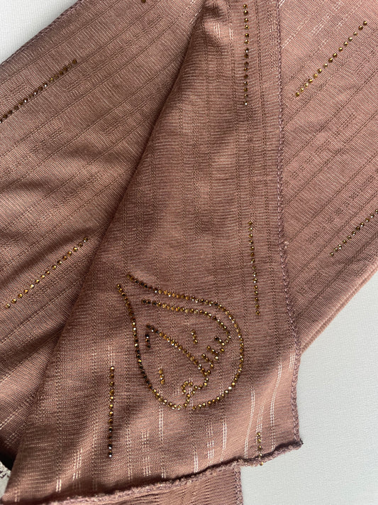 Jersey premium Strass Marron