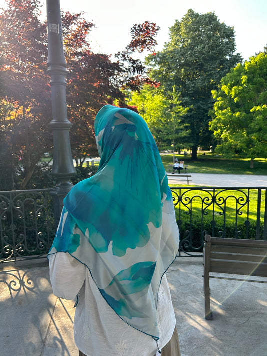Carré fluide TURQUOISE