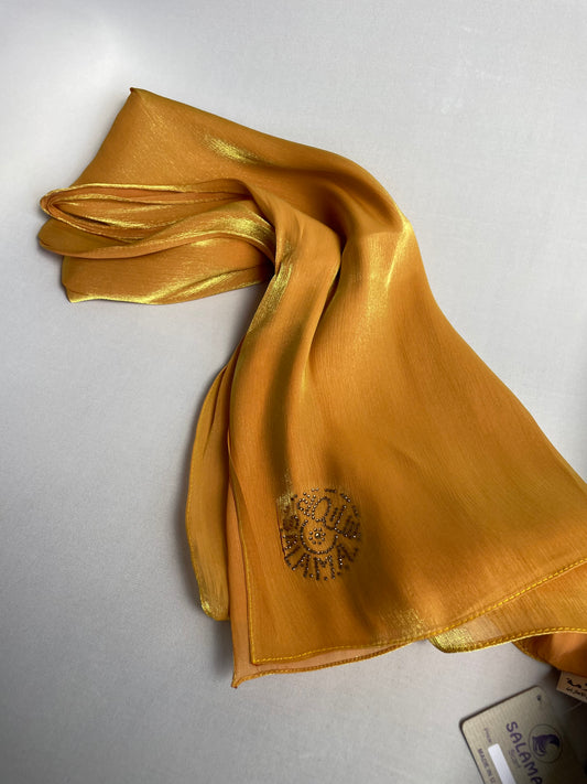 Organza de soie strass Curcuma