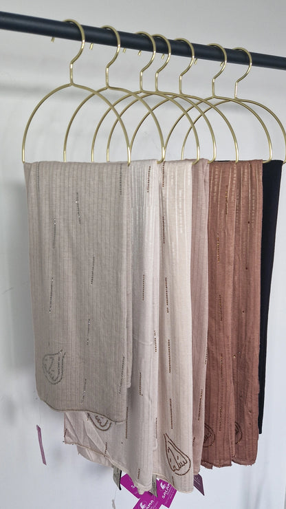 Jersey premium Strass Taupe