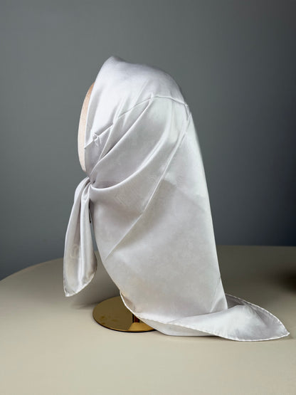 Carré de soie Blanc