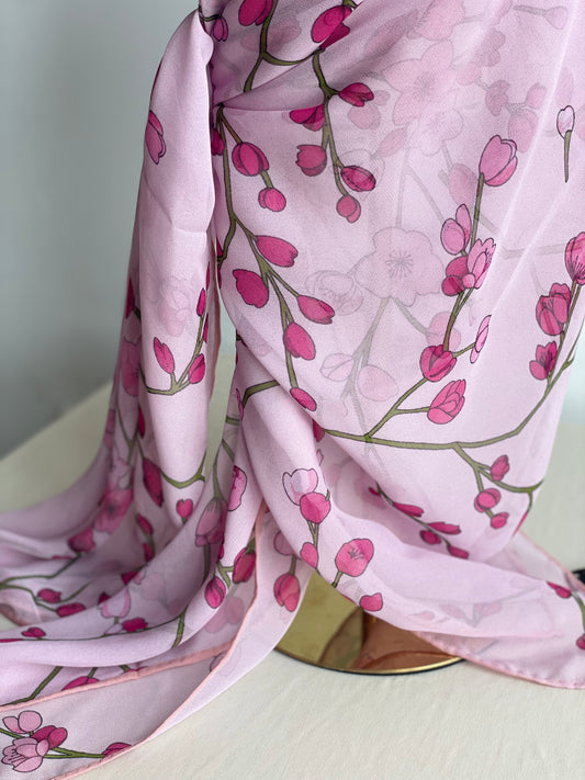 Carré Chiffon Rose
