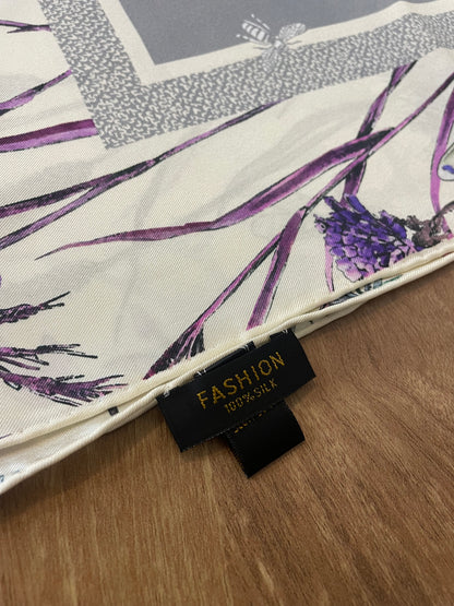 Grey silk square