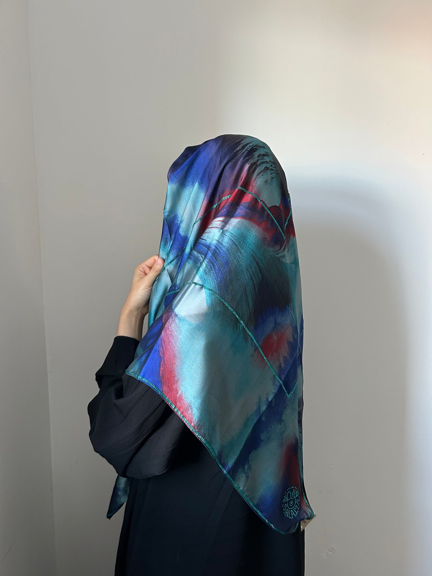 Blue Abstract Muslin Square