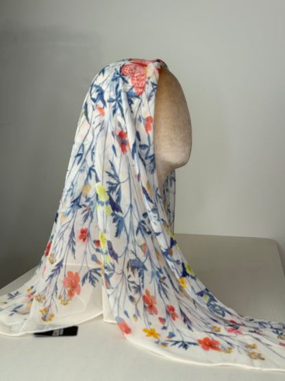 Carré Chiffon Fleurie