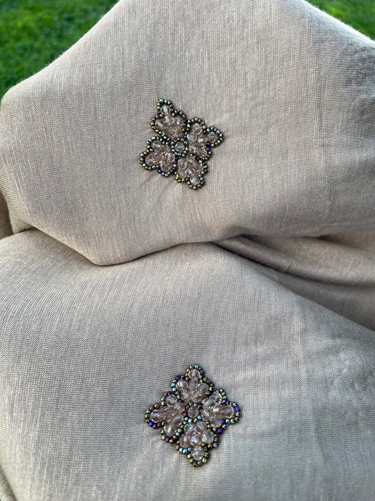 Hand embroidered jersey hijab