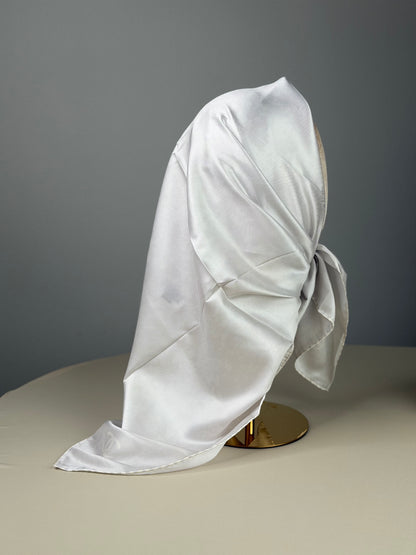 Carré de soie Blanc
