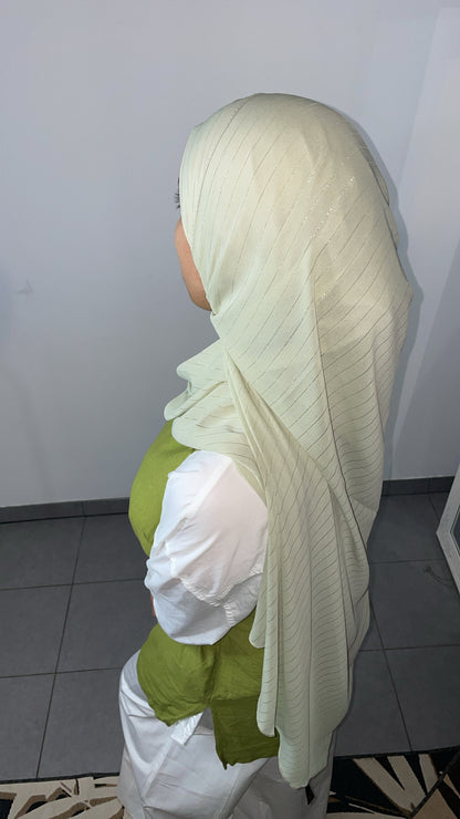 Green striped scarf