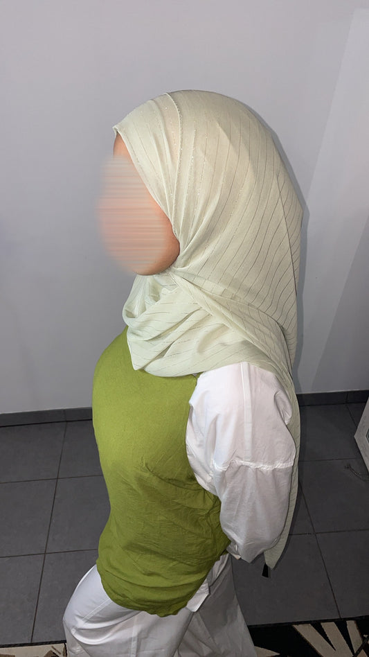 Green striped scarf