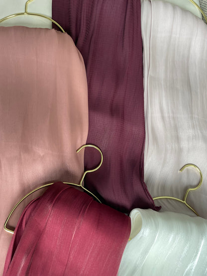 Red tone silk organza