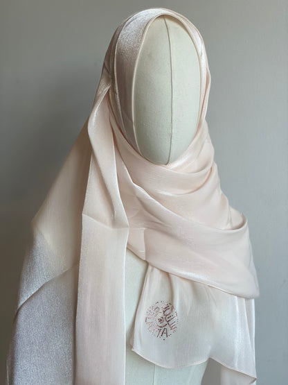 Organza de soie Pêche pale