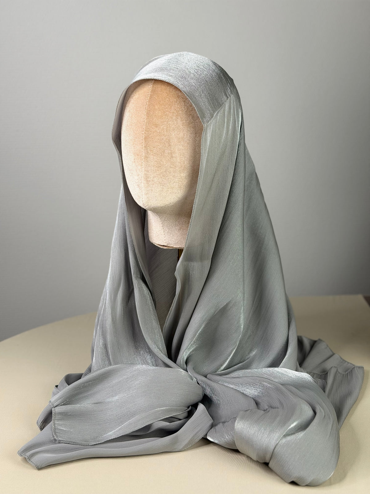 Organza de soie Gris clair