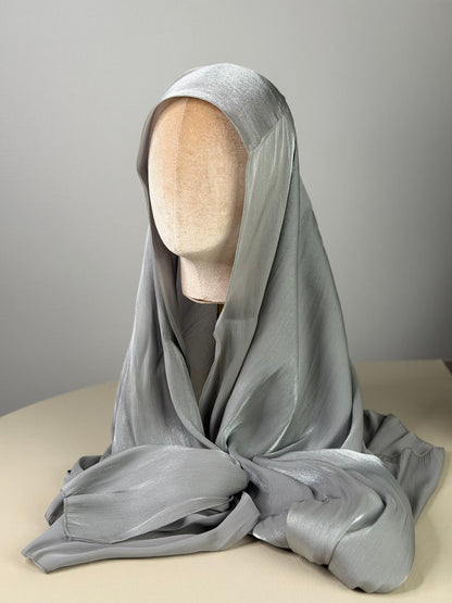 Organza de soie Gris clair