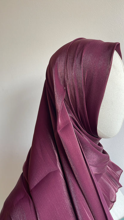 Organza de soie strass Prune