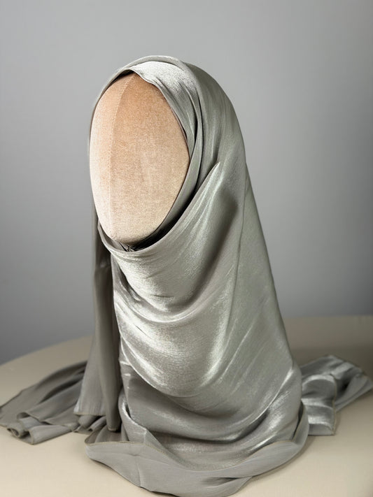Organza de soie Olive avec Bonnet