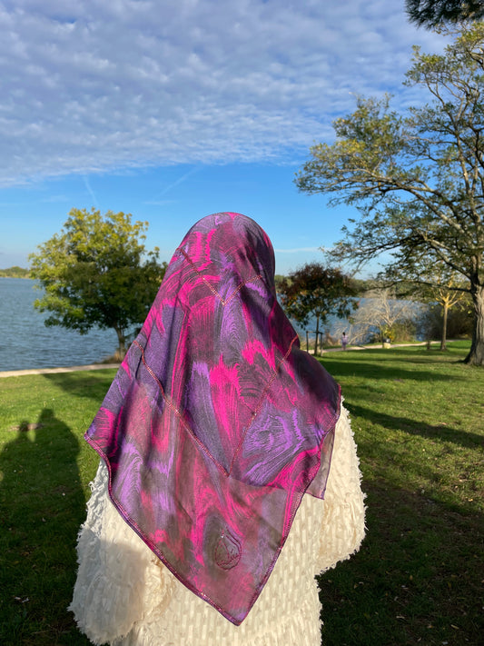 Purple muslin square