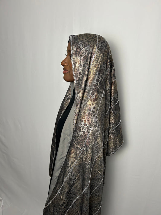 Sheila leopard Gris