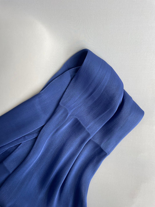 Organza de soie Bleu marine