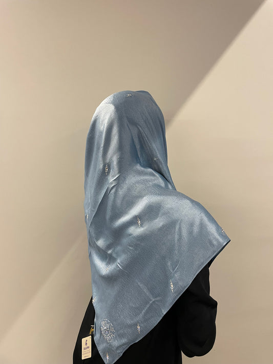 AMIRA Blue Rhinestone Square
