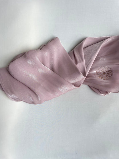 Organza de soie strass Rose