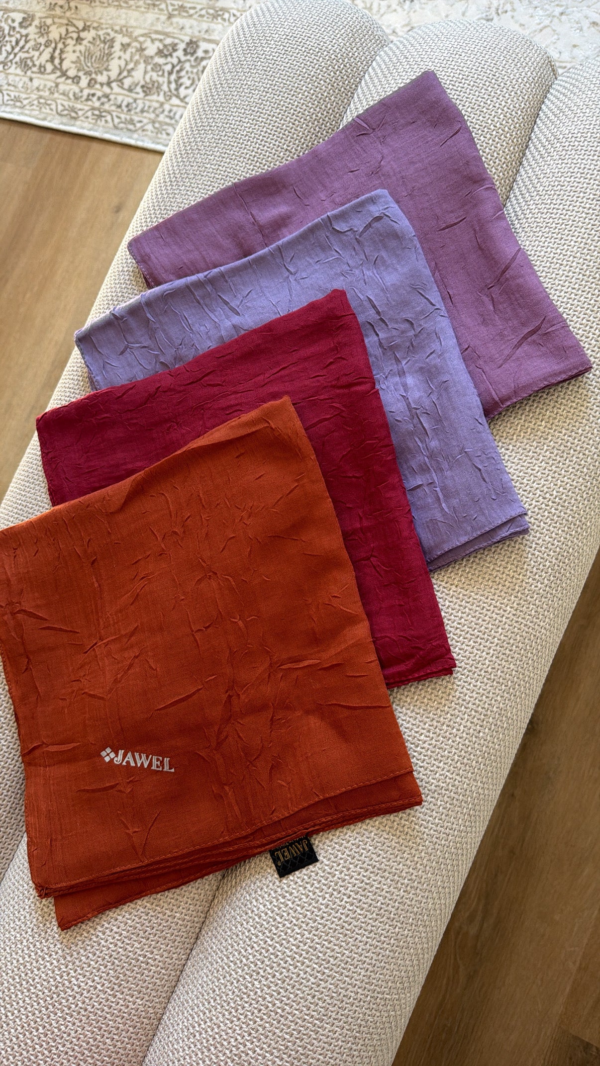 Carré JAWEL Bambou froissé (+couleurs)