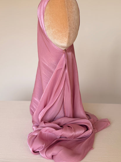 Organza de soie Rose avec Bonnet