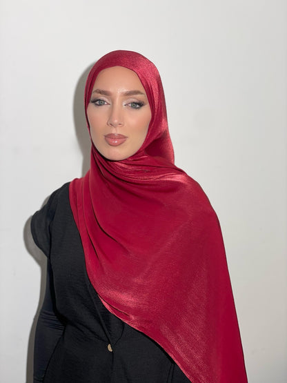 Organza de soie strass Coquelicot