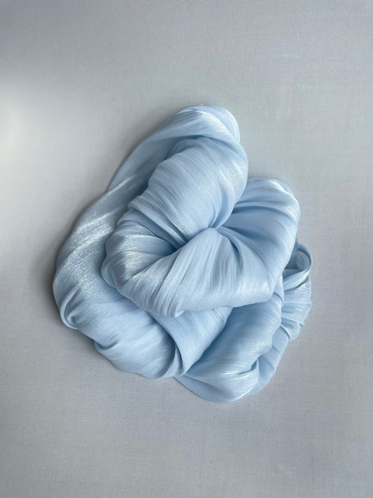 Organza de soie Bleu ciel