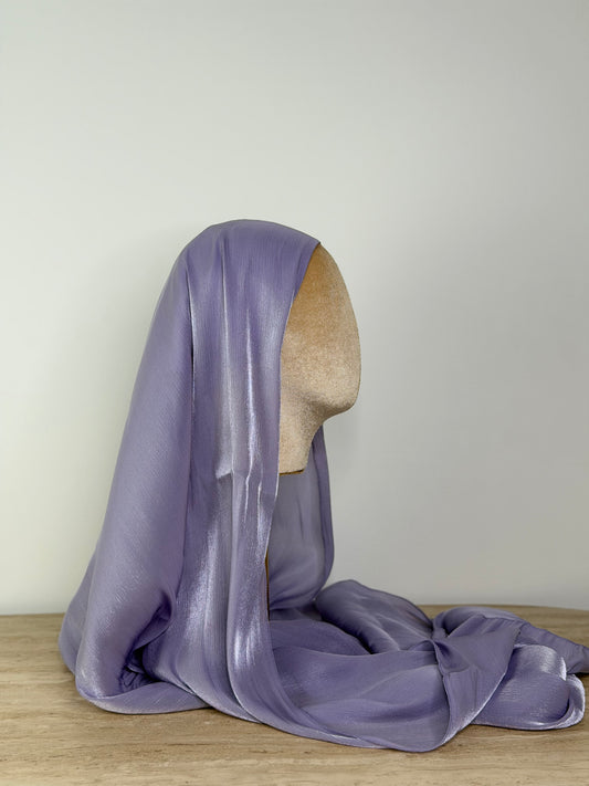 Bonnet intégré - Organza de soie Violet