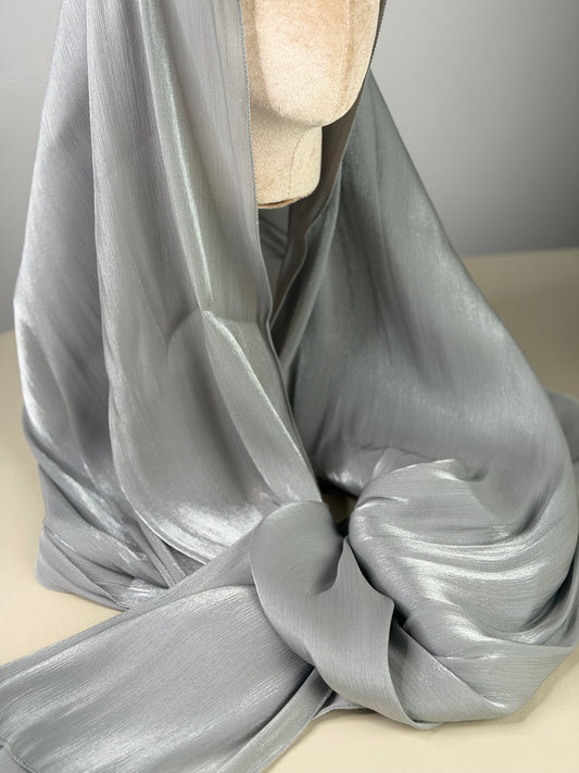 Organza de soie Gris clair