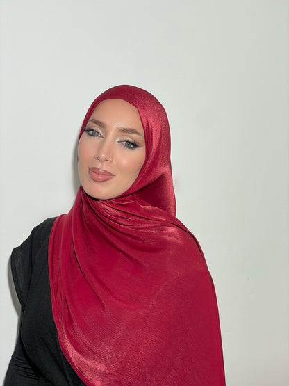 Organza de soie strass Coquelicot