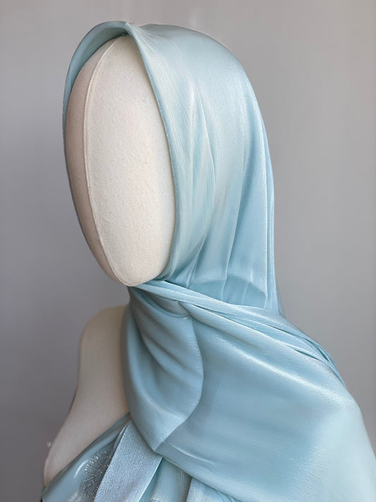Organza de soie strass Turquoise