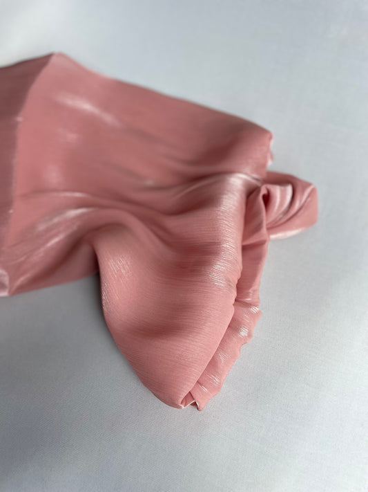 Organza de soie strass Saumon
