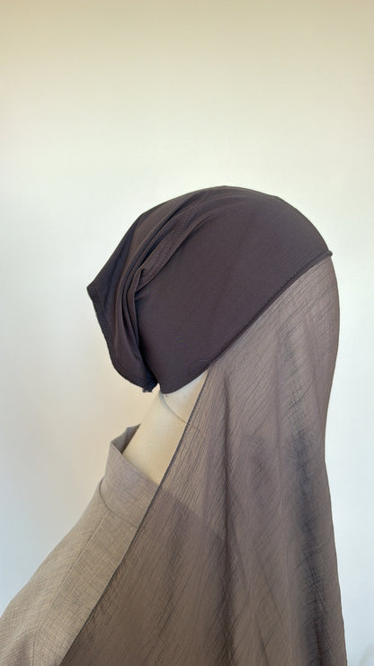 Mousseline crêpe avec bonnet intégré
